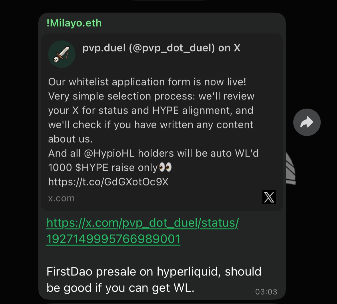 Gm
introducing <a href="/pvp_dot_duel/">pvp.duel</a> by <a href="/AzFlin/">AzFlin 🌎</a> a  builder passionate about blending on-chain innovation with simple, addictive gameplay. What started as a minimalist combat game quickly evolved into the foundation of a fully decentralized ecosystem powered by $PVP and $HYPE where every