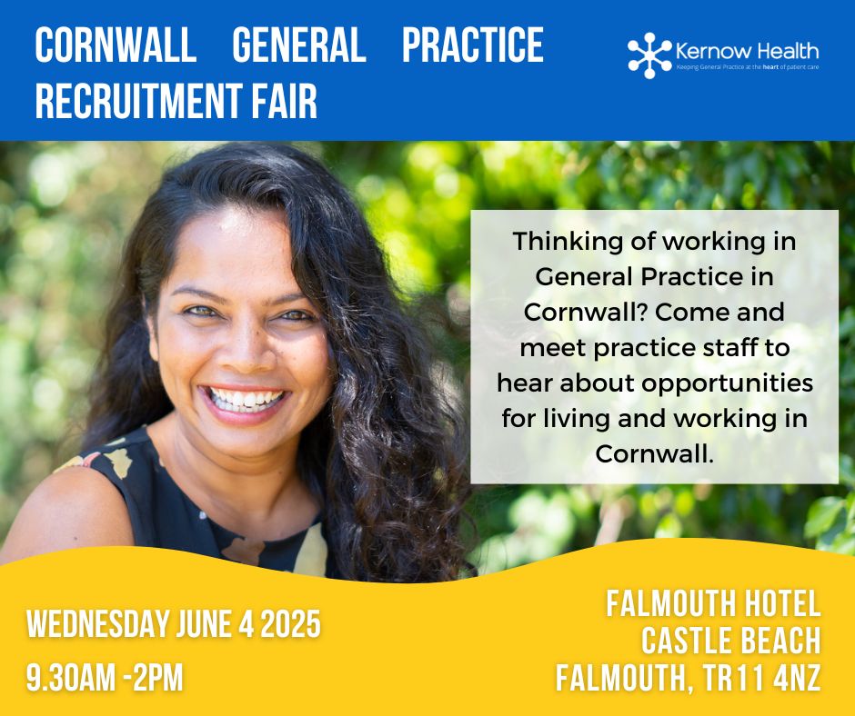 Kernow Health CIC (@kernowhealthcic) on Twitter photo Have you booked onto one of our highly popular workshops at this year's recruitment fair yet?  For GPs, nurses and healthcare staff, you can find out about working in general practice, and living in Cornwall, book here bit.ly/KHrecruitmentf… Have you booked onto one of our highly popular workshops at this year's recruitment fair yet?  For GPs, nurses and healthcare staff, you can find out about working in general practice, and living in Cornwall, book here bit.ly/KHrecruitmentf…
