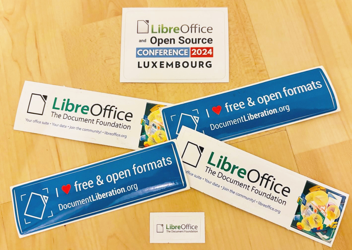 LibreOffice's tweet image. Do you want these stickers? Of course you do! And you can get them by just posting here why you love #LibreOffice (with the hashtag), as part of our Month of LibreOffice campaign: blog.documentfoundation.org/blog/2025/05/1…