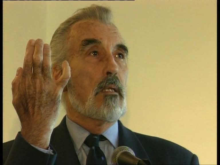 Morris Bright MBE (@morrisbrightmbe) on Twitter photo "I worked at Elstree Studios many times. I've a souvenir from working with Errol Flynn. Still got my finger. Just. I won't tell you what he said when he did it...or what I said. But it was after lunch!"
I filmed Sir Christopher Lee, #botd 1922, at <a href="/ElstreeStudios/">Elstree Studios</a> in 1996. #star "I worked at Elstree Studios many times. I've a souvenir from working with Errol Flynn. Still got my finger. Just. I won't tell you what he said when he did it...or what I said. But it was after lunch!"
I filmed Sir Christopher Lee, #botd 1922, at <a href="/ElstreeStudios/">Elstree Studios</a> in 1996. #star