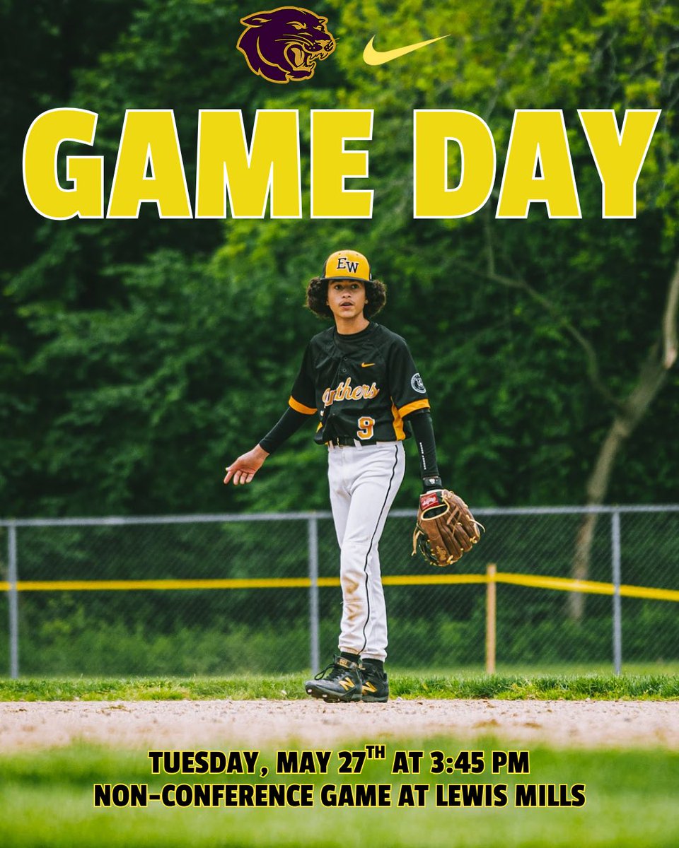Panthers Baseball (@gopanthersbase) on Twitter photo โผ๏ธ ๐๐๐๐ ๐๐๐ โผ๏ธ
The Panthers travel to Burlington for a Non-Conference game against Lewis Mills for Game 19 of the season.
<a href="/EastWindsor_CT/">East Windsor(CT) HS Athletics</a> | <a href="/EbertBaseball/">Brendan Ebert, M.S.</a> โผ๏ธ ๐๐๐๐ ๐๐๐ โผ๏ธ
The Panthers travel to Burlington for a Non-Conference game against Lewis Mills for Game 19 of the season.
<a href="/EastWindsor_CT/">East Windsor(CT) HS Athletics</a> | <a href="/EbertBaseball/">Brendan Ebert, M.S.</a>