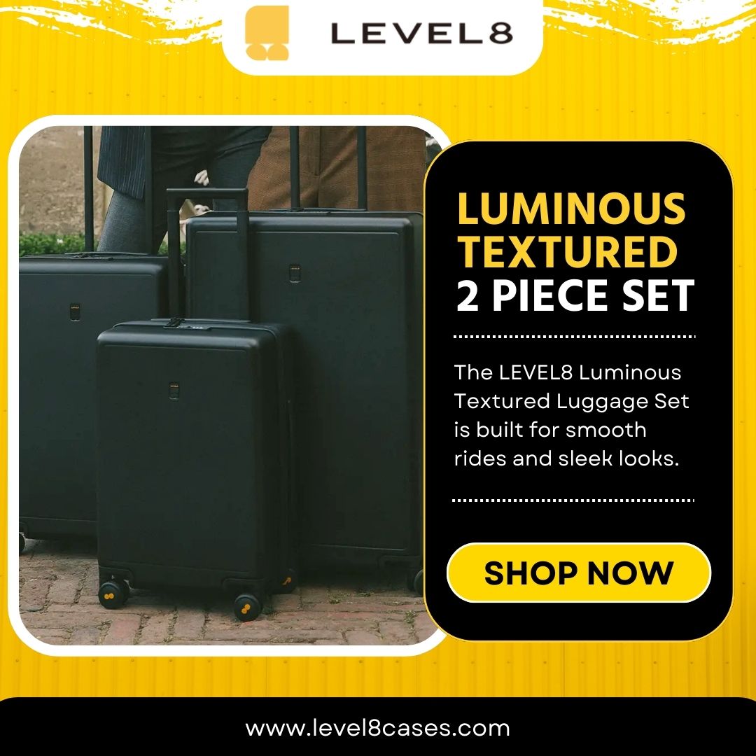 Level8Group's tweet image. The LEVEL8 Luminous Textured Luggage Set is built for smooth rides and sleek looks.
 ✔️ Scratch-resistant diamond texture
 ✔️ Ultra-quiet 360° spinner wheels
Perfect for your next adventure — wherever it takes you. 🌍
 ➡️ level8cases.com/products/textu…
#LEVEL8Luggage #JetSetReady