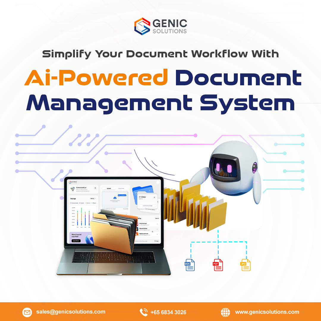 GenicSolutions's tweet photo. Say goodbye to cluttered folders and lost files.

Simplify your document workflow with Genic Solutions' AI-Powered Document Management System — built to organize, track, and manage files effortlessly.

📁 Auto-sort by type
📥 Smart document retrieval
🔒 Secure cloud access https://t.co/ivEv5rkFxW