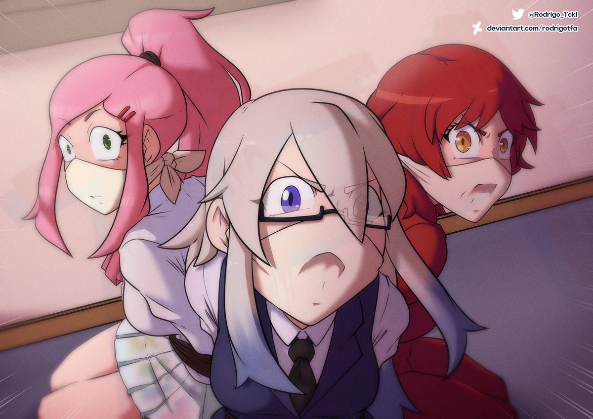 Based on Kanokon's infamous DiD scene. The detectives got captured by robbers who are amateurs with the "tied up" part. While Liana and Adela are mad, Melie wonder if there will be more than these few ropes 😏
---------------
Art by <a href="/Rodrigo_Tckl/">Rod_TA🔞</a>