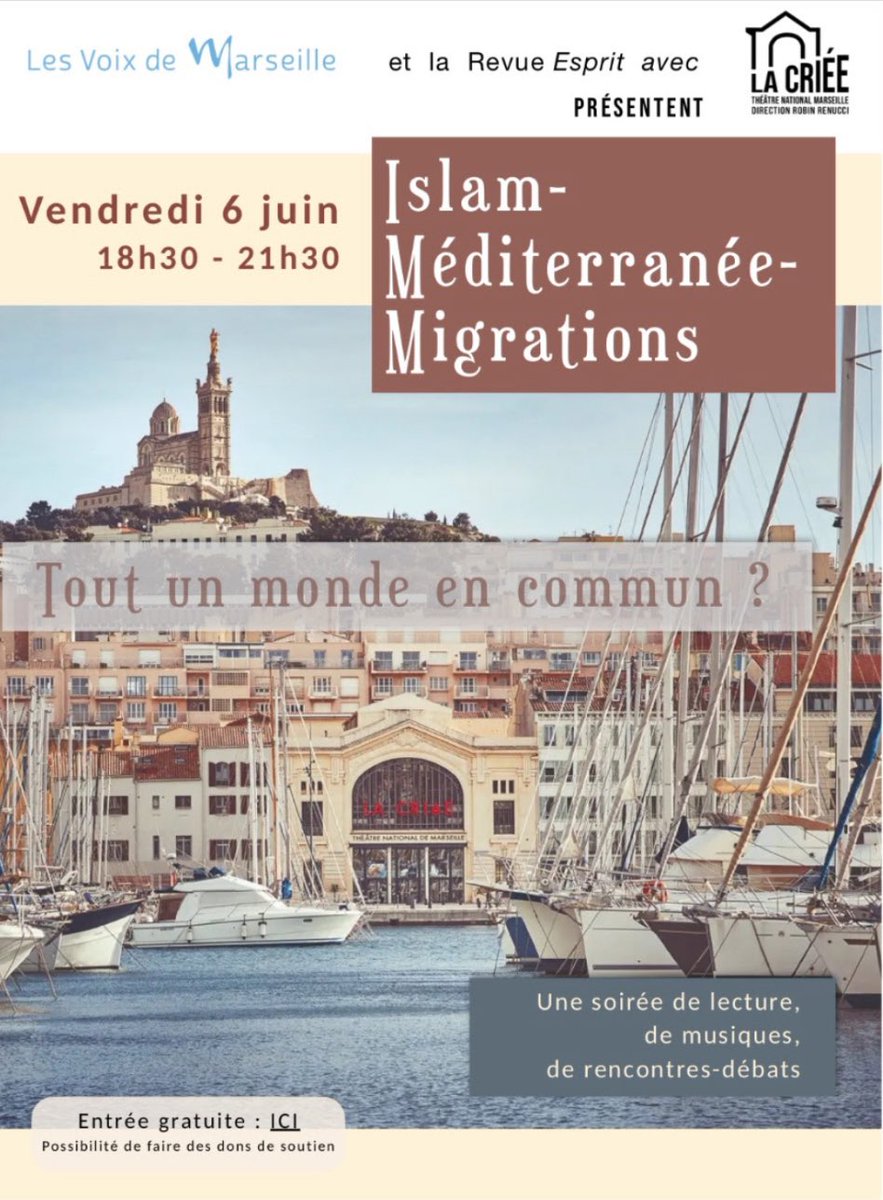 ACFenMAP's tweet photo. 🔹 Soirée de lecture, musiques et rencontres-débats au théâtre de La Criée le vendredi 6 juin de 18h30 à 21h30

🖋️ Inscriptions : https://t.co/MrKeg49btm https://t.co/gXqJv1tUkp