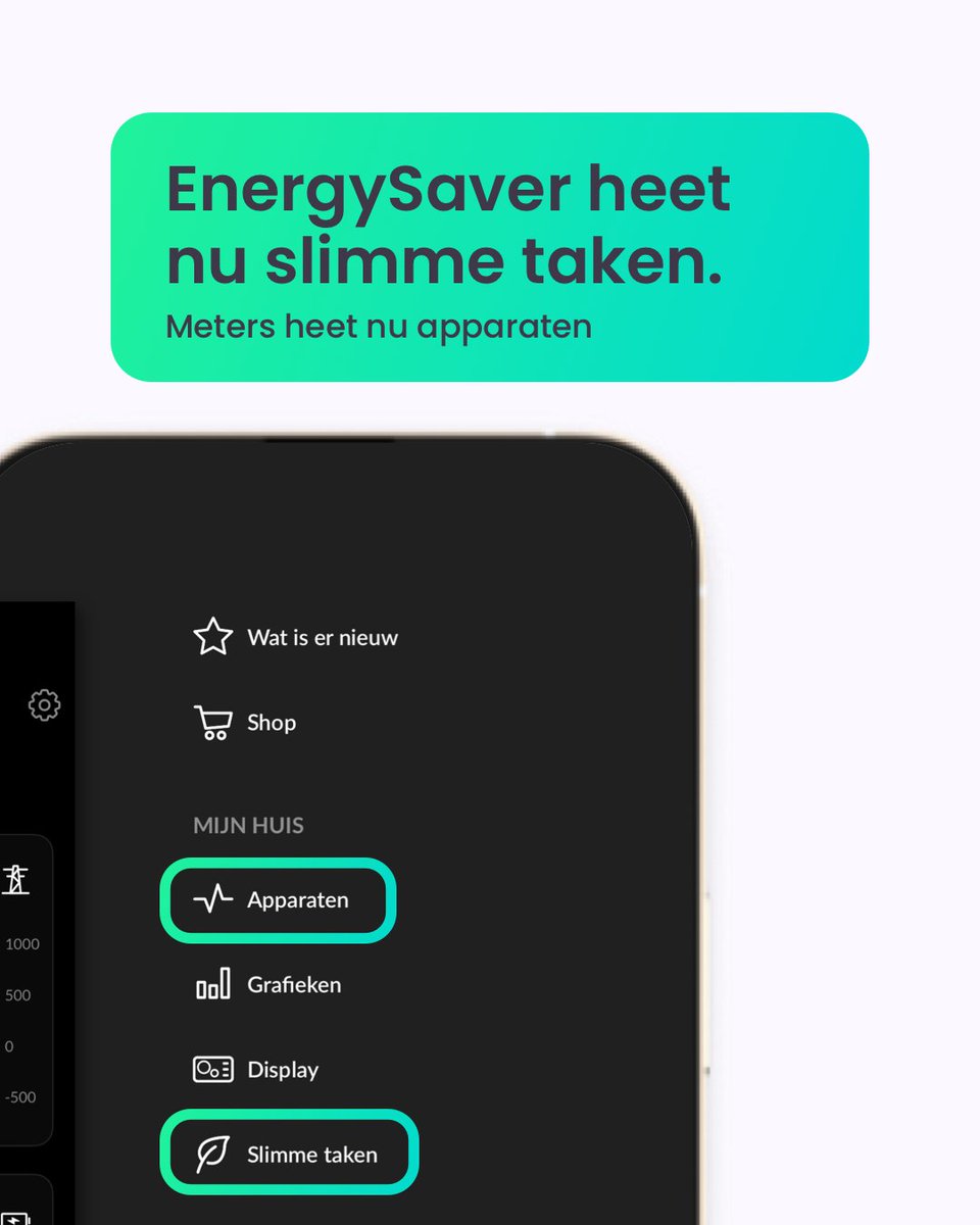 HomeWizard (@homewizard_nl) on Twitter photo ๐ฑ๐๐ป๐ฒ๐ฟ๐ด๐๐ฆ๐ฎ๐๐ฒ๐ฟ heet nu ๐๐น๐ถ๐บ๐บ๐ฒ ๐๐ฎ๐ธ๐ฒ๐ป. Daar stel je in wanneer apparaten automatisch aan- of uitschakelen.
Het kopje ๐ ๐ฒ๐๐ฒ๐ฟ๐ heet voortaan ๐ฎ๐ฝ๐ฝ๐ฎ๐ฟ๐ฎ๐๐ฒ๐ป. Daar zie je al je gekoppelde producten op รฉรฉn plek en koppel je eenvoudig nieuwe apparaten. ๐ฑ๐๐ป๐ฒ๐ฟ๐ด๐๐ฆ๐ฎ๐๐ฒ๐ฟ heet nu ๐๐น๐ถ๐บ๐บ๐ฒ ๐๐ฎ๐ธ๐ฒ๐ป. Daar stel je in wanneer apparaten automatisch aan- of uitschakelen.
Het kopje ๐ ๐ฒ๐๐ฒ๐ฟ๐ heet voortaan ๐ฎ๐ฝ๐ฝ๐ฎ๐ฟ๐ฎ๐๐ฒ๐ป. Daar zie je al je gekoppelde producten op รฉรฉn plek en koppel je eenvoudig nieuwe apparaten.