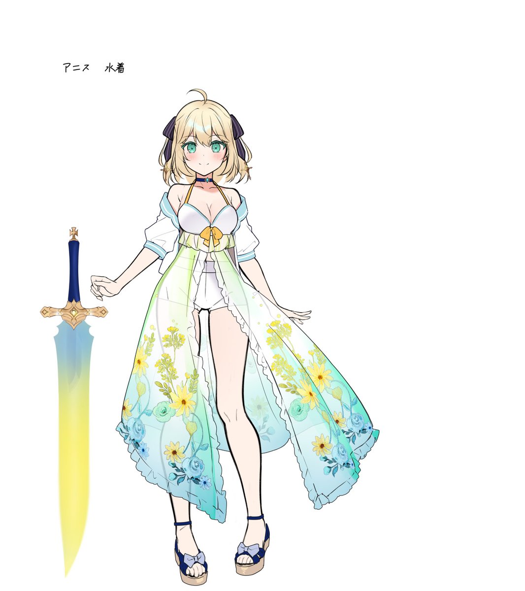 水着アニス・設定画） #転天 #転天5周年