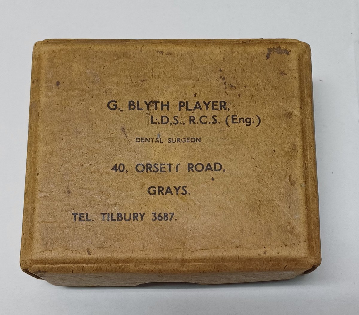 Museum collections contain a lot of things that you wouldn't even consider and one thing we have a lot of is boxes. How cute is this little thing? Even if it did come from a dentist.