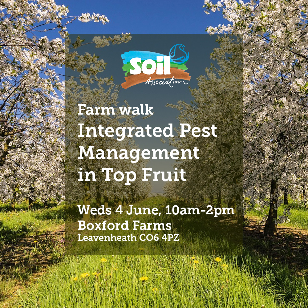 Soil Association (@soilassociation) on Twitter photo 📢Growers
🍏Still spaces for #IPM event at Boxford Farm
📅 Wed 4 June, 10am–2pm
📍 CO6 4PZ, nr Chelmsford
🔗 eventbrite.co.uk/e/1255700988459
<a href="/carolyncoxe/">Carolyn Coxe</a>, Head of Horticulture says, “We’re excited to see how this pioneering conventional grower is using #agroecological techniques”🌻🐞🌱 📢Growers
🍏Still spaces for #IPM event at Boxford Farm
📅 Wed 4 June, 10am–2pm
📍 CO6 4PZ, nr Chelmsford
🔗 eventbrite.co.uk/e/1255700988459
<a href="/carolyncoxe/">Carolyn Coxe</a>, Head of Horticulture says, “We’re excited to see how this pioneering conventional grower is using #agroecological techniques”🌻🐞🌱