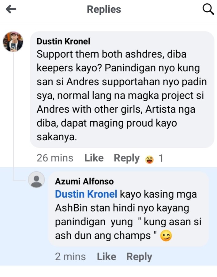 ashdresjayfer_'s tweet photo. habang nag scroll ako dun sa blue app ng news five nabasa ko to hahaha
reply with tags " slay ka dyan ma "
JAYFER COURT CHEMISTRY
#AshtineBleedsNoFear
#ANDREServesPower
#AMNSETV5Trauma https://t.co/p66lKg7xwH