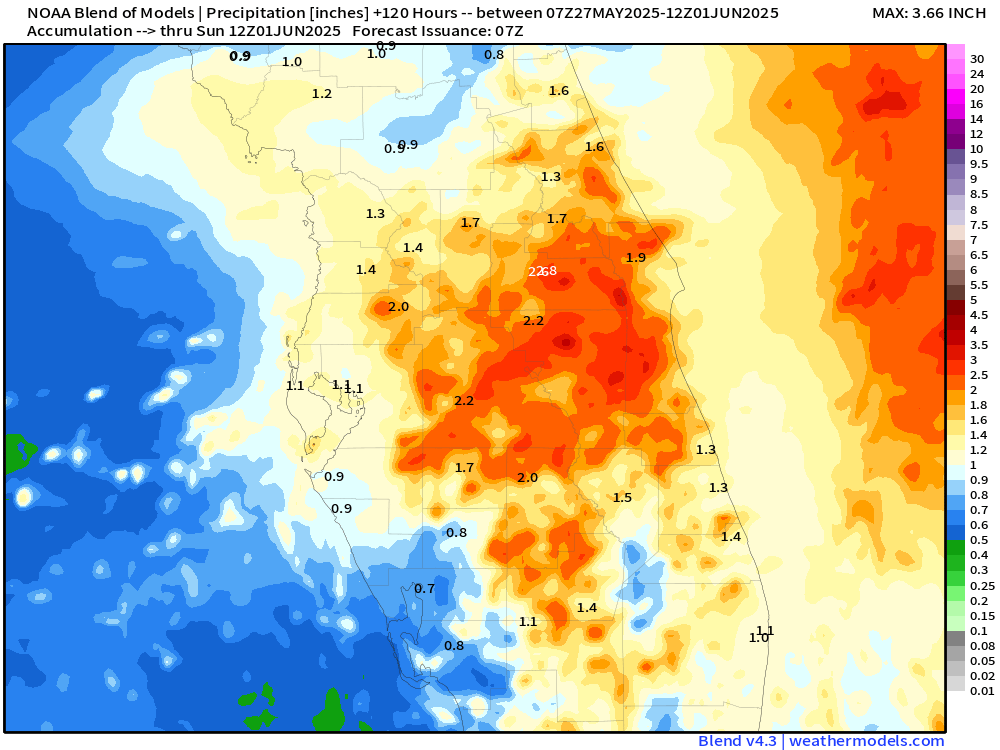 flimpct's tweet image. A #wet week ahead for most of the #FloridaPeninsula. Chances for #rain remains high, and totals could exceed well beyond what's forecasted. Especially in the afternoon when the #seabreezes collide.

#WxUpdate
#FLWX
#CentralFLWX
📡✝️⛈️