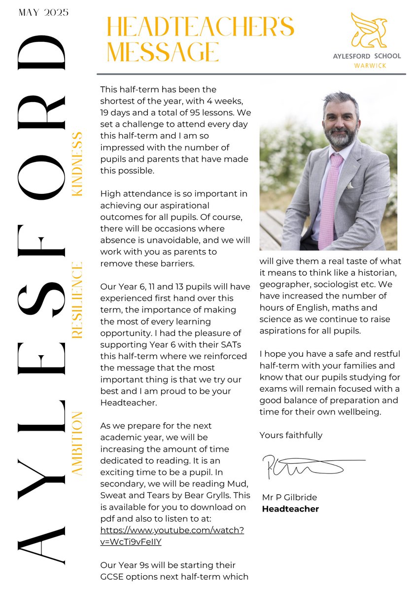 🗞️Our May newsletter can be read now on our website. We packed a lot in to a short half- term: SATs success, athletics events, a cup win and ‘bee-rilliant’ learning over in Unicorn Class! 🐝

aylesfordschool.s3.amazonaws.com/uploads/docume…

#aylesfordambition #aylesfordresilience #aylesfordkindness