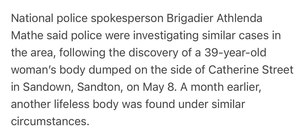 two similar incidents to what happened to Olorato have occurred involving other women in sandton.