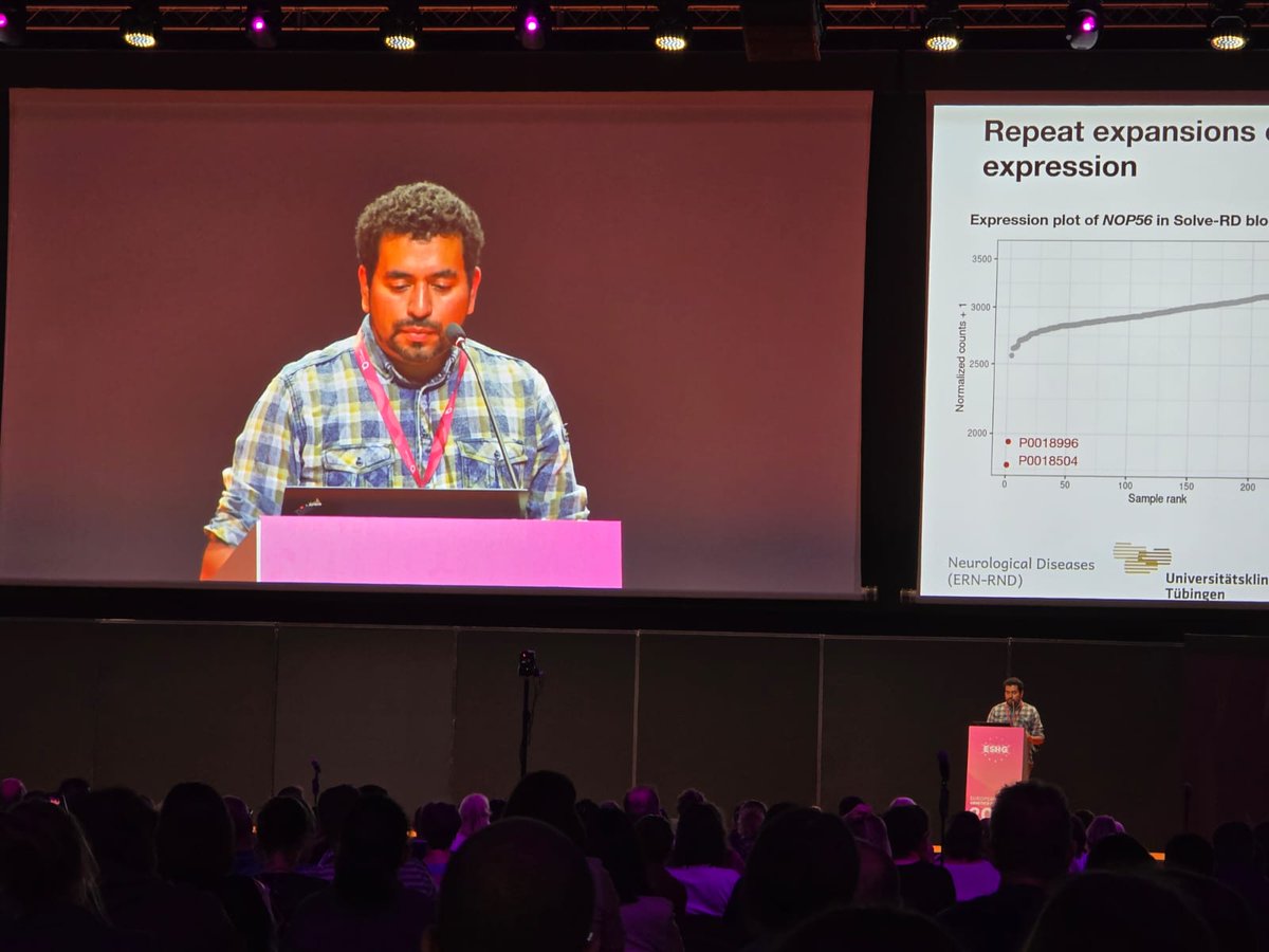 CNAG (@cnag_eu) on Twitter photo 🔥Non-stop on the last day of #eshg2025!
🗣️This morning we joined the oral presentation of our partner <a href="/vaym88/">Vicente Yépez</a> (<a href="/TU_Muenchen/">TU München</a>): 'Rare Disease Solvathons – the power of multi-omics data integration'.
Truly inspiring work!
#RareDiseases #CNAG #GenomicsIsInOurDNA #Research 🔥Non-stop on the last day of #eshg2025!
🗣️This morning we joined the oral presentation of our partner <a href="/vaym88/">Vicente Yépez</a> (<a href="/TU_Muenchen/">TU München</a>): 'Rare Disease Solvathons – the power of multi-omics data integration'.
Truly inspiring work!
#RareDiseases #CNAG #GenomicsIsInOurDNA #Research