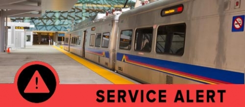 RTD Alert to the airport: 
Shuttle buses replacing A Line until further notice between 61st and Pena Station and Denver International Airport.
The trains will run btwn Union Station and 61st Ave.