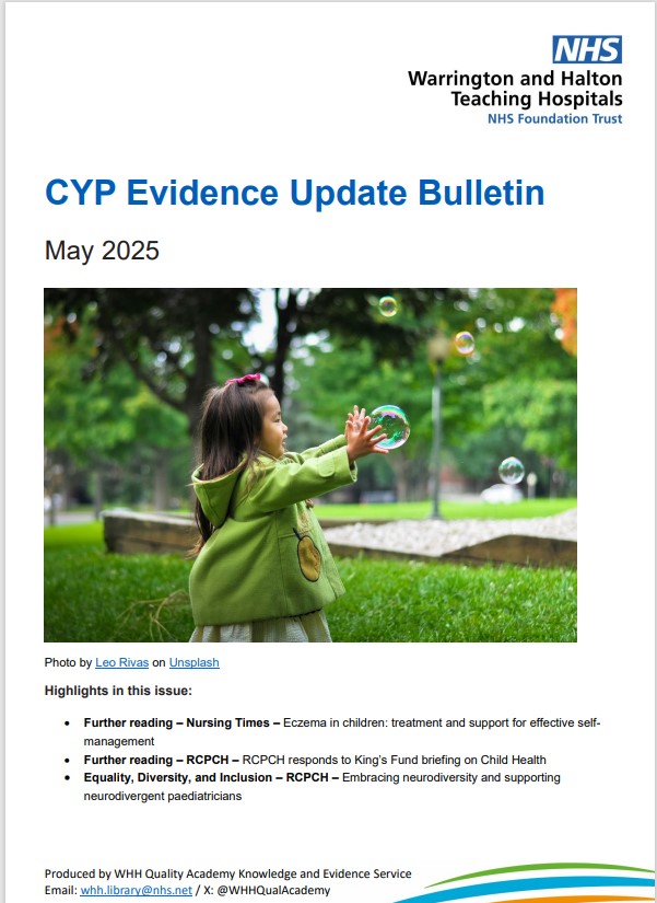 WHHQualityAcademy (@whhqualacademy) on Twitter photo Our latest CYP Evidence Update Bulletin โ May 2025 - is now available. WHH staff click on bit.ly/3SQWokG or email whh.library@nhs.net for a copy to be sent to your Inbox. Tell us how you have used our bulletins - bit.ly/4gIysec Our latest CYP Evidence Update Bulletin โ May 2025 - is now available. WHH staff click on bit.ly/3SQWokG or email whh.library@nhs.net for a copy to be sent to your Inbox. Tell us how you have used our bulletins - bit.ly/4gIysec