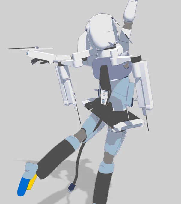 #後ろ姿からしか得られない栄養があるので見た人も貼る手術ロボットの擬人化、サージィ(Surgy-Rx0415) 