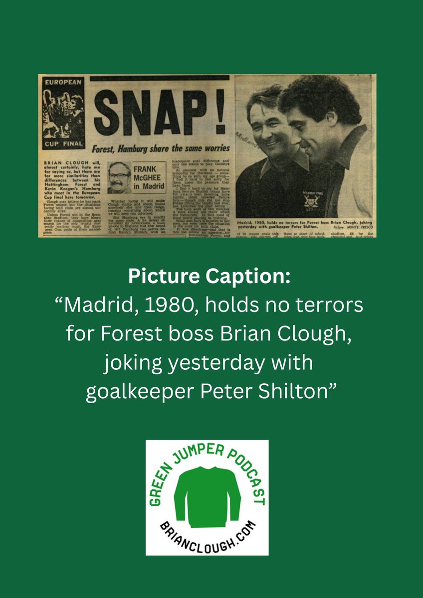 Young Man (@1brianclough) on Twitter photo Snap! A classic photo of Brian Clough & <a href="/Peter_Shilton/">Peter Shilton</a> in Madrid before the European Cup Final, 45 years ago this week.
#NFFC Snap! A classic photo of Brian Clough & <a href="/Peter_Shilton/">Peter Shilton</a> in Madrid before the European Cup Final, 45 years ago this week.
#NFFC