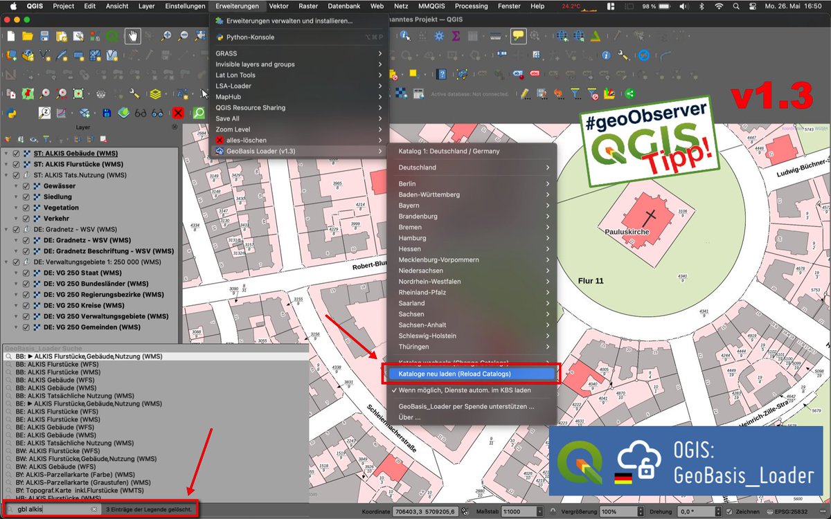 geoObserver_'s tweet photo. QGIS-Tipp: GeoBasis_Loader v1.3 https://t.co/xYzWYmctvU #geobasis_loader #plugin #qgis #switch2qgis #gistribe #gischat #fossgis #foss4g #OSGeo #spatial #geospatial #opensource #mapping #opendata #gis #geo #geoObserver pls RT https://t.co/PCjo7eojyE