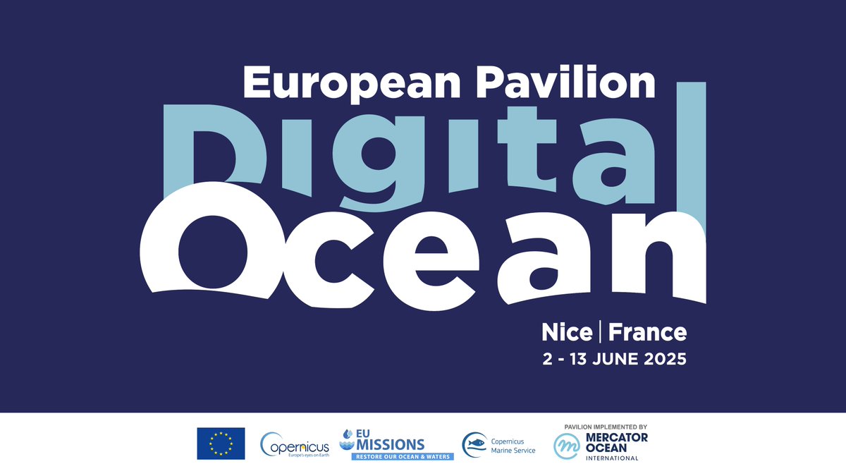 Heading to the #UNOC3 in Nice? 🌊 Check out the #EUDigitalOceanPavilion, open to everyone on 2-13 June! 💡

🗓️ On 9 June, the Pavilion will host sessions on the EU Ocean Pact and the European Digital Twin Ocean 💧

Join the conversation and learn more about #MissionOcean &amp; Waters