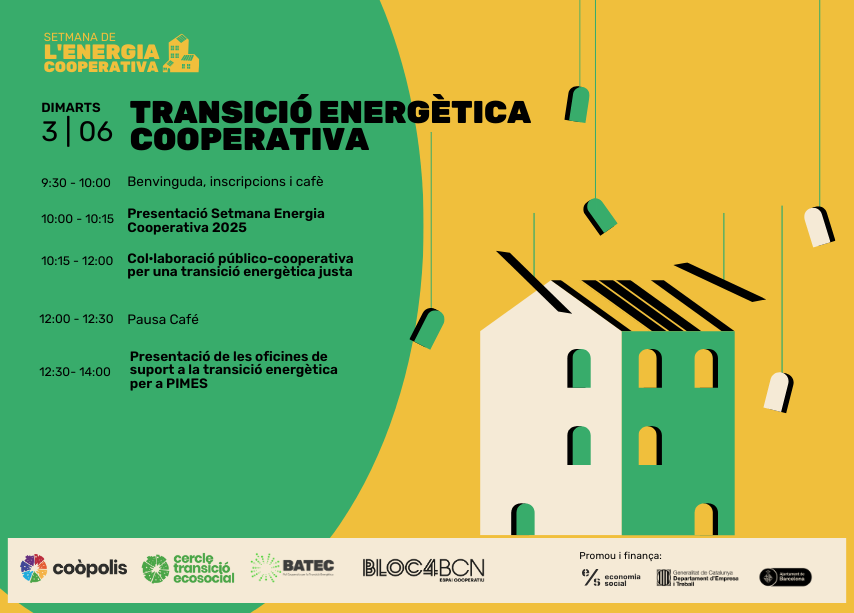 🔌 El 3 de juny, a la #SetmanaEnergiaCoop parlarem de:
 🤝 Col·laboració público-cooperativa
 🏭 PIMES i transició energètica

📍<a href="/Bloc4BCN/">Bloc4BCN - Espai cooperatiu</a> 
🕤 9.30–14 h

 🔗 Programa complet i inscripcions aquí: serveis.bcn.coop/program/setman…
 #EUSEW2025 #EconomiaSocial
