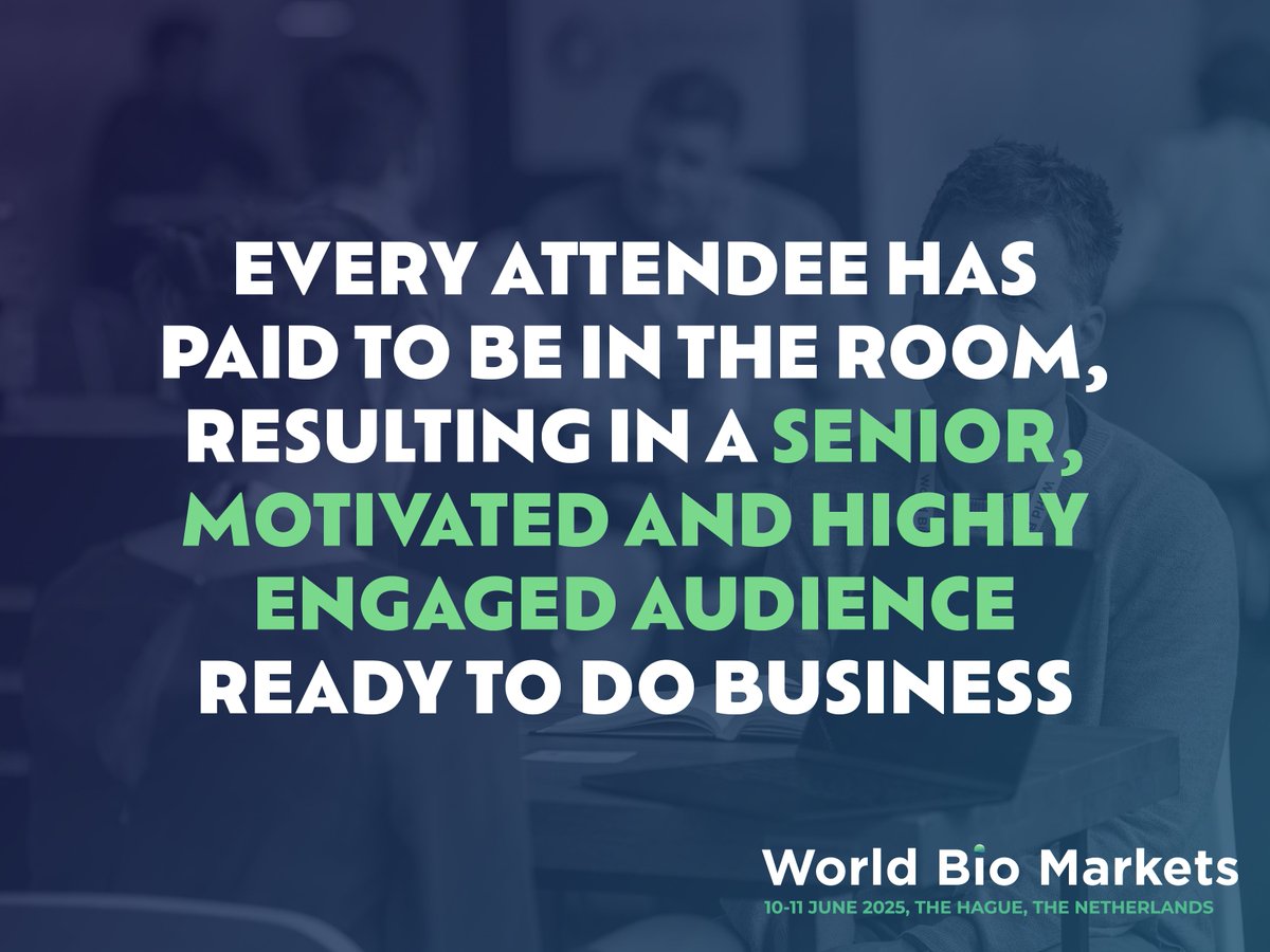 340+ attendees from 190+ companies are heading to #WBM25. Will you be there?
 is open now! Don’t miss your chance to connect with your next partner, customer or investor.

📍 10–11 June 2025 | The Hague
🎟️ Get your pass: hubs.la/Q03ny2qy0

#Biotech #IndustrialBiotech #WBM25