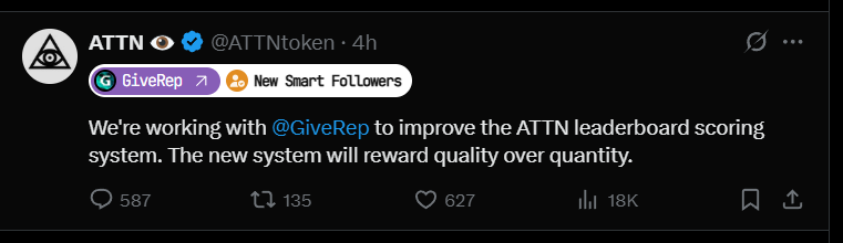 bigdaddydaks's tweet photo. Good to hear @ATTNtoken  for making impossible to possible. @GiveRep https://t.co/GIZiEpZeOM