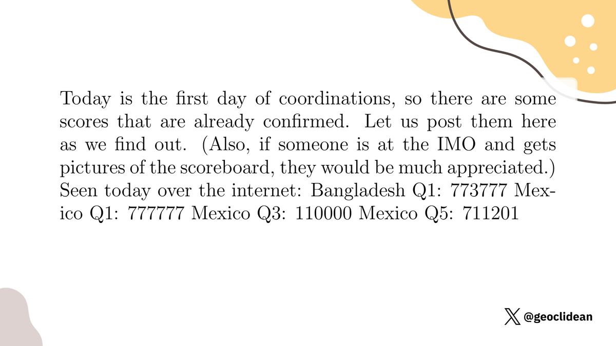 geoclidean's tweet photo. Partial results
#IMO #IMO2014 #Social https://t.co/l2qzPz3JPI