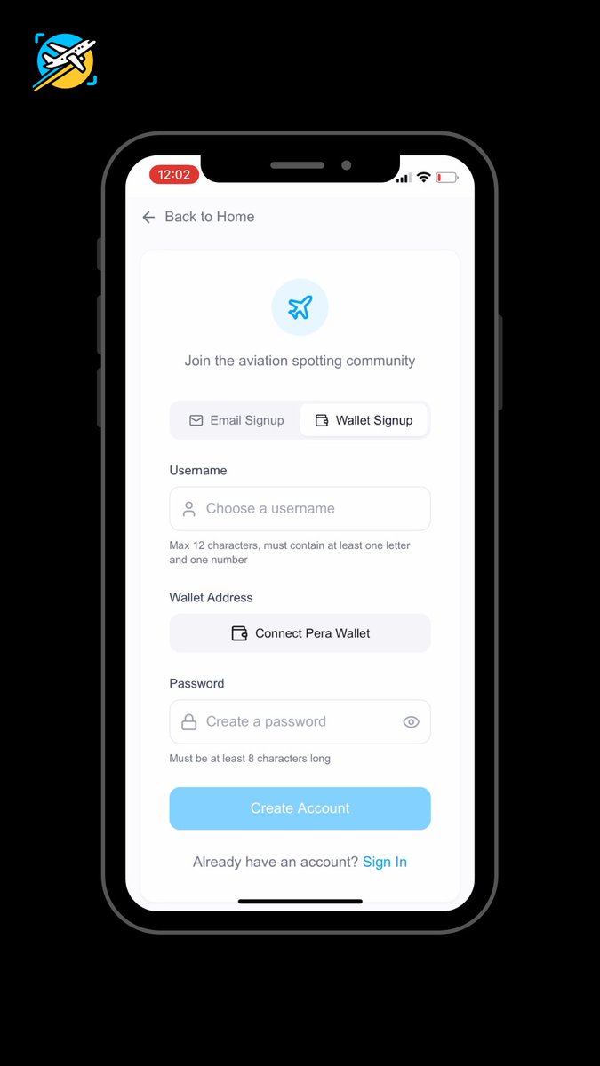 Verify your Pera Wallet instead of your email! Same security, no personal data needed. ❌✅

#Algorand #Planespotting #Algofam