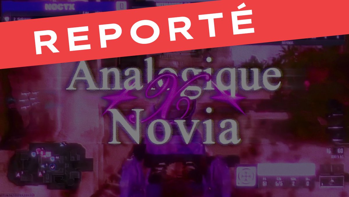 🚨 TOURNOI CDL REPORTÉ

Le tournoi <a href="/TeamAnalogique/">Analogique</a> x <a href="/NoviaEsport/">Novia Esport</a> 200€ de CashPrize du 30 mai / 01 juin est reporté..

⏳Ce n'est que partie remise, nous réfléchissons au format et à la meilleur date pour planifier à nouveau ce tournoi.

⁉️Vous préférez une nouvelle date fin