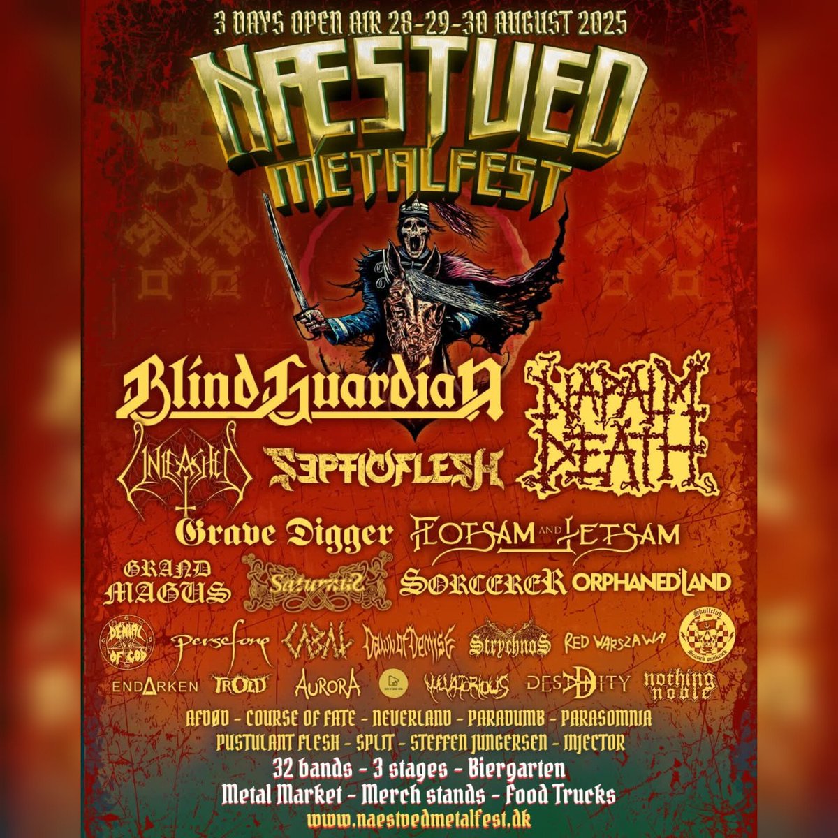 🔥 Næstved, we will devastate Denmark! 🔥

We're honored to announce that we will be performing at Næstved Metal Fest. We will wreck some danish necks, sharing the stage with this amazing line-up 🤜🏻🤛🏻

See you in August, Denmark! 👊🏻🔥

Thank you <a href="/MadnessLive/">Madness Live!</a> <a href="/RockImperiumFes/">Rock Imperium Festival</a> 🤜🏻🤛🏻