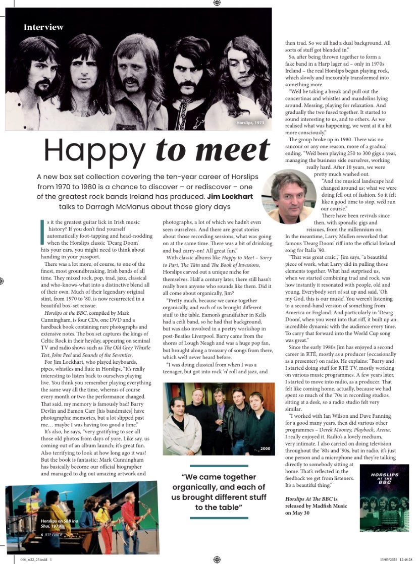 Thiefdom Of Horslips (@thorslips) on Twitter photo Here, in the new RTE Guide, Jim Lockhart <a href="/lockyjim/">Jim Lockhart</a> talks to Darragh McManus about the glory days of #Horslips and about the new 2025 #BBCBoxSet.
H/T <a href="/KenSweeney/">Ken Sweeney</a> Here, in the new RTE Guide, Jim Lockhart <a href="/lockyjim/">Jim Lockhart</a> talks to Darragh McManus about the glory days of #Horslips and about the new 2025 #BBCBoxSet.
H/T <a href="/KenSweeney/">Ken Sweeney</a>