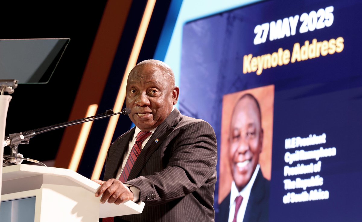 The Presidency 🇿🇦 (@presidencyza) on Twitter photo 📸 President <a href="/CyrilRamaphosa/">Cyril Ramaphosa 🇿🇦</a> delivering the keynote address at the Century City Conference Centre during the Sustainable Infrastructure Development Symposium South Africa (SIDSSA).
This Symposium is held under the theme: “Driving Inclusive Growth through Sustainable 📸 President <a href="/CyrilRamaphosa/">Cyril Ramaphosa 🇿🇦</a> delivering the keynote address at the Century City Conference Centre during the Sustainable Infrastructure Development Symposium South Africa (SIDSSA).
This Symposium is held under the theme: “Driving Inclusive Growth through Sustainable