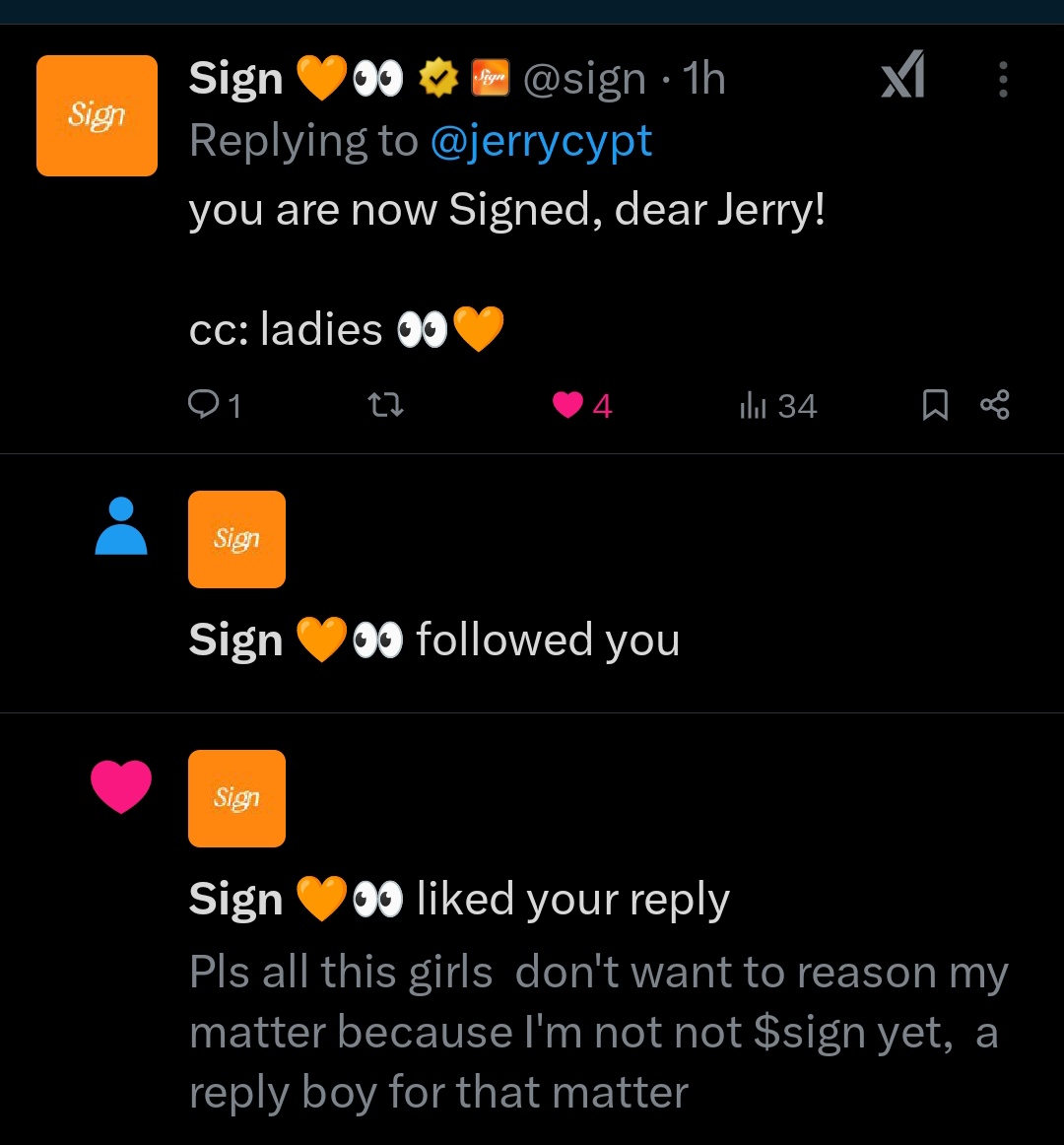 JERRYCRYPTO.SIGN.inkπ π± (@jerrycypt) on Twitter photo I got Signed yesterday by <a href="/sign/">Sign π§‘π</a>, and it still feels surreal.
From just dropping replies to being noticed itβs a big step forward.
I'm so Grateful for the recognition and ready to keep showing up.
This is only the beginning.
Lfg siGM π
#Signed #GrindPays #StayReady I got Signed yesterday by <a href="/sign/">Sign π§‘π</a>, and it still feels surreal.
From just dropping replies to being noticed itβs a big step forward.
I'm so Grateful for the recognition and ready to keep showing up.
This is only the beginning.
Lfg siGM π
#Signed #GrindPays #StayReady