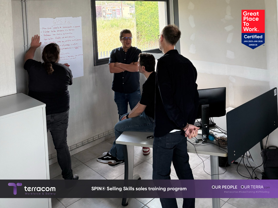Our Sales &amp; Marketing teams just completed the powerful SPIN® Selling Skills training at Terracom HQ!
2 days of learning how to sell with value, not just features.
Big thanks to trainer Pavlos Vavolas from ICAP Training! 
#SPINSelling #terracomsa