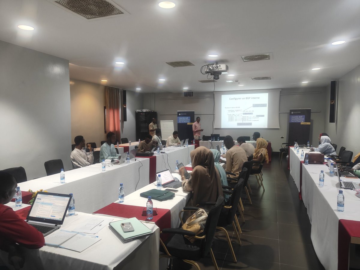 ISOC-TCHAD (@isocchad) on Twitter photo Depuis hier, nous participons à un atelier de 5 jours sur le #Peering & l’#Interconnexion à N’Djamena, organisé par <a href="/internetsociety/">Internet Society</a>.
Objectif : améliorer la #connectivité & renforcer la #cybersécurité au #Tchad.
#Numérique #Formation #Souveraineté Depuis hier, nous participons à un atelier de 5 jours sur le #Peering & l’#Interconnexion à N’Djamena, organisé par <a href="/internetsociety/">Internet Society</a>.
Objectif : améliorer la #connectivité & renforcer la #cybersécurité au #Tchad.
#Numérique #Formation #Souveraineté