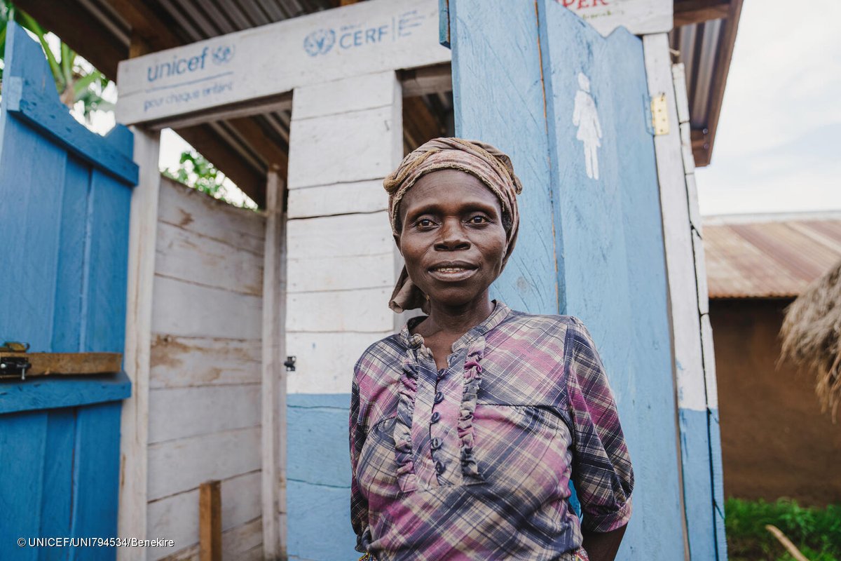 "Four families are sharing these toilets, we’ve organized ourselves to keep them clean," says Marguerite.

With <a href="/UNCERF/">CERF - The UN's emergency fund</a> funding, <a href="/UNICEFDRC/">UNICEF en RDC</a> is improving access to clean water for families in eastern #DRC.

The Netherlands makes this possible as a long-standing CERF supporter.