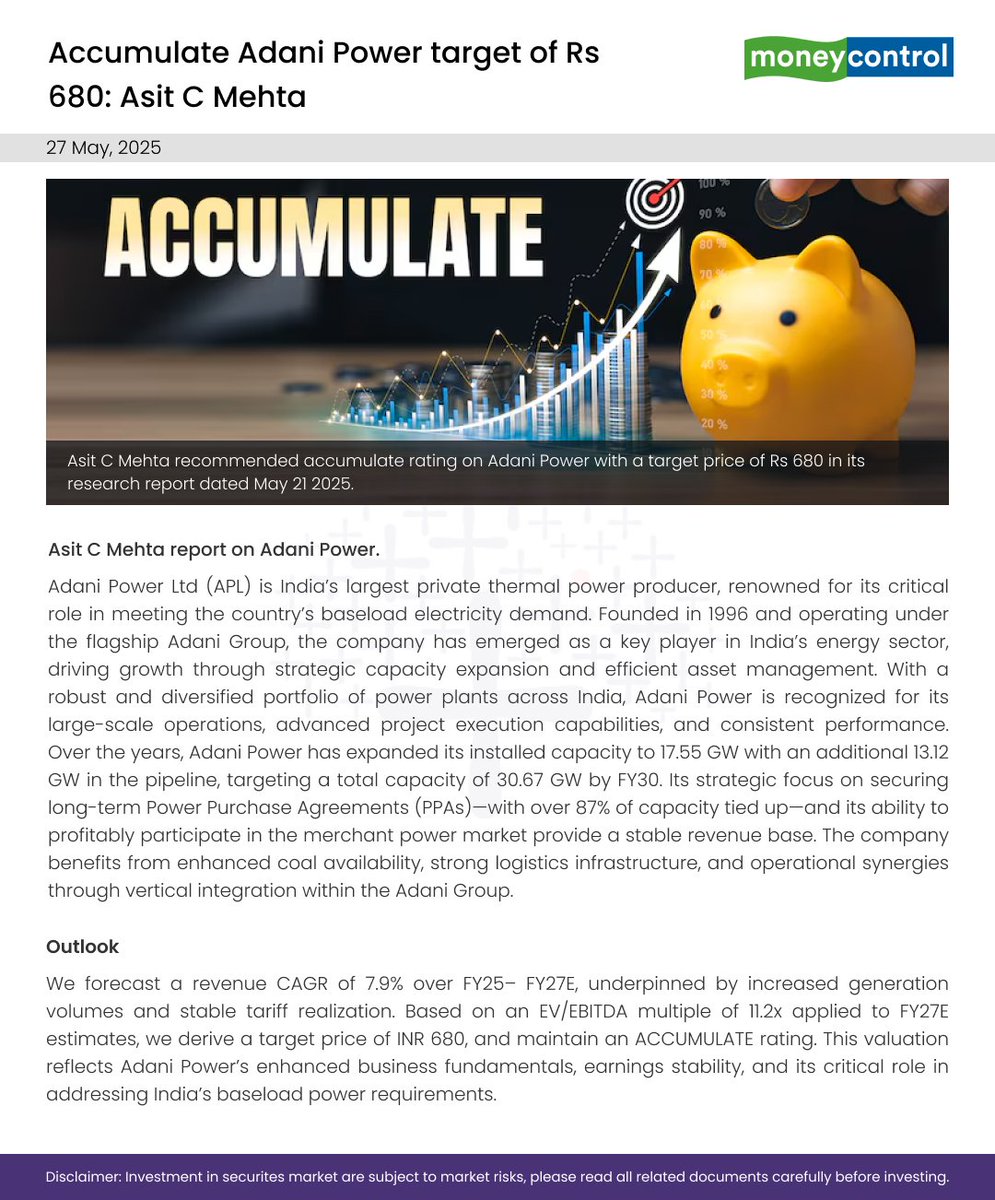 Investmentz powered by Asit C. Mehta (@get_investmentz) on Twitter photo Accumulate Adani Power target of Rs 680 : Asit C Mehta
moneycontrol.com
<a href="/pantomath_group/">Pantomath Group</a>
#adanipower #moneycontrol #asitcmehta Accumulate Adani Power target of Rs 680 : Asit C Mehta
moneycontrol.com
<a href="/pantomath_group/">Pantomath Group</a>
#adanipower #moneycontrol #asitcmehta