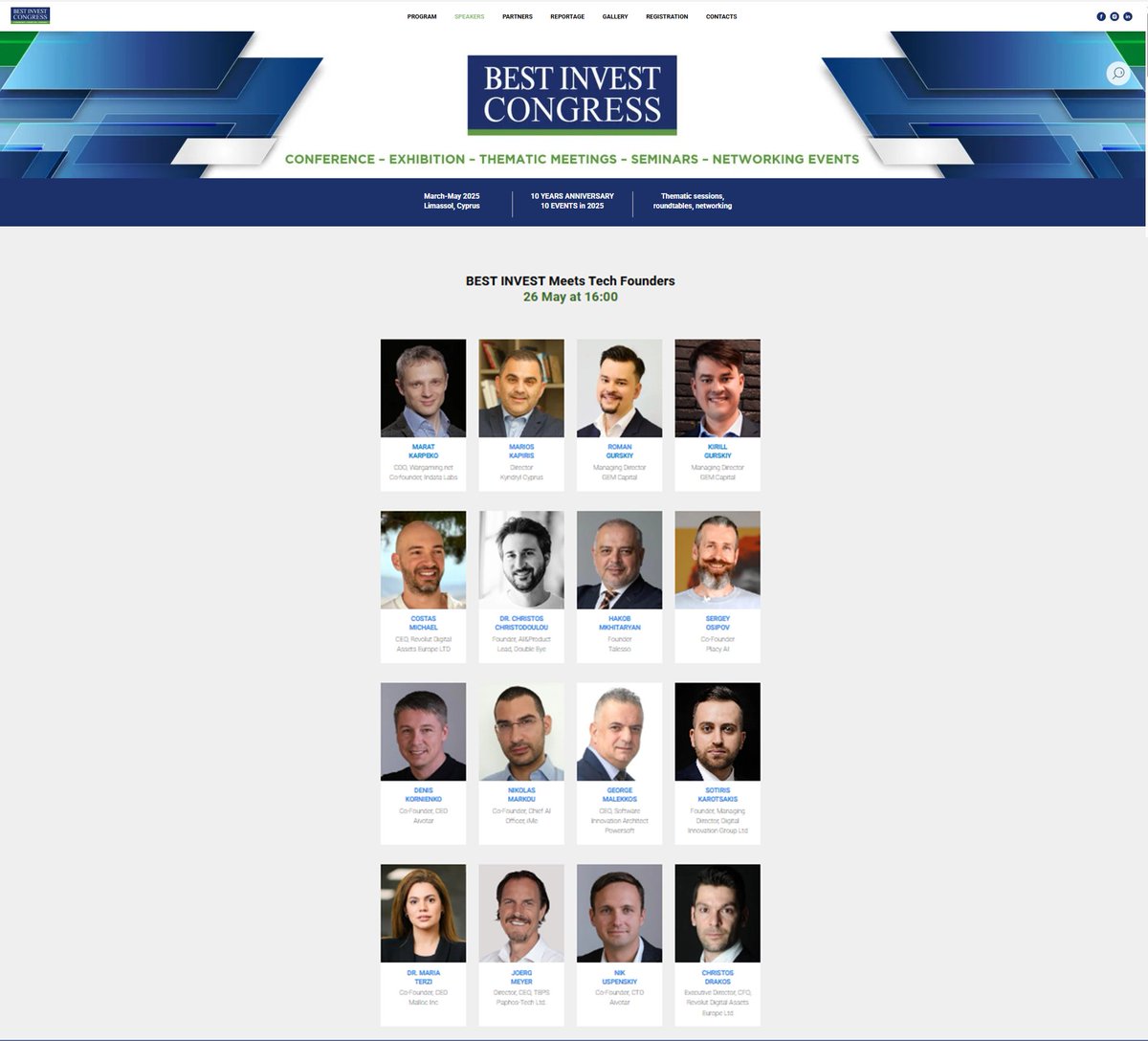 SKarotsakis's tweet photo. 2025 BEST INVEST Meets Tech Founders 
https://t.co/LOBtqEjhsY https://t.co/iH122vCm8O
