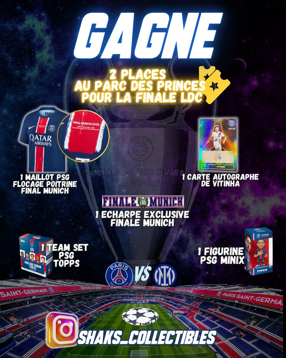 Shaks_Co's tweet photo. @ActuFoot_ @Co_Ultras_Paris La #teamPSG faites tourner et participez à ce concours de folie pour la finale 🔴🔵 https://t.co/ql40egiu56