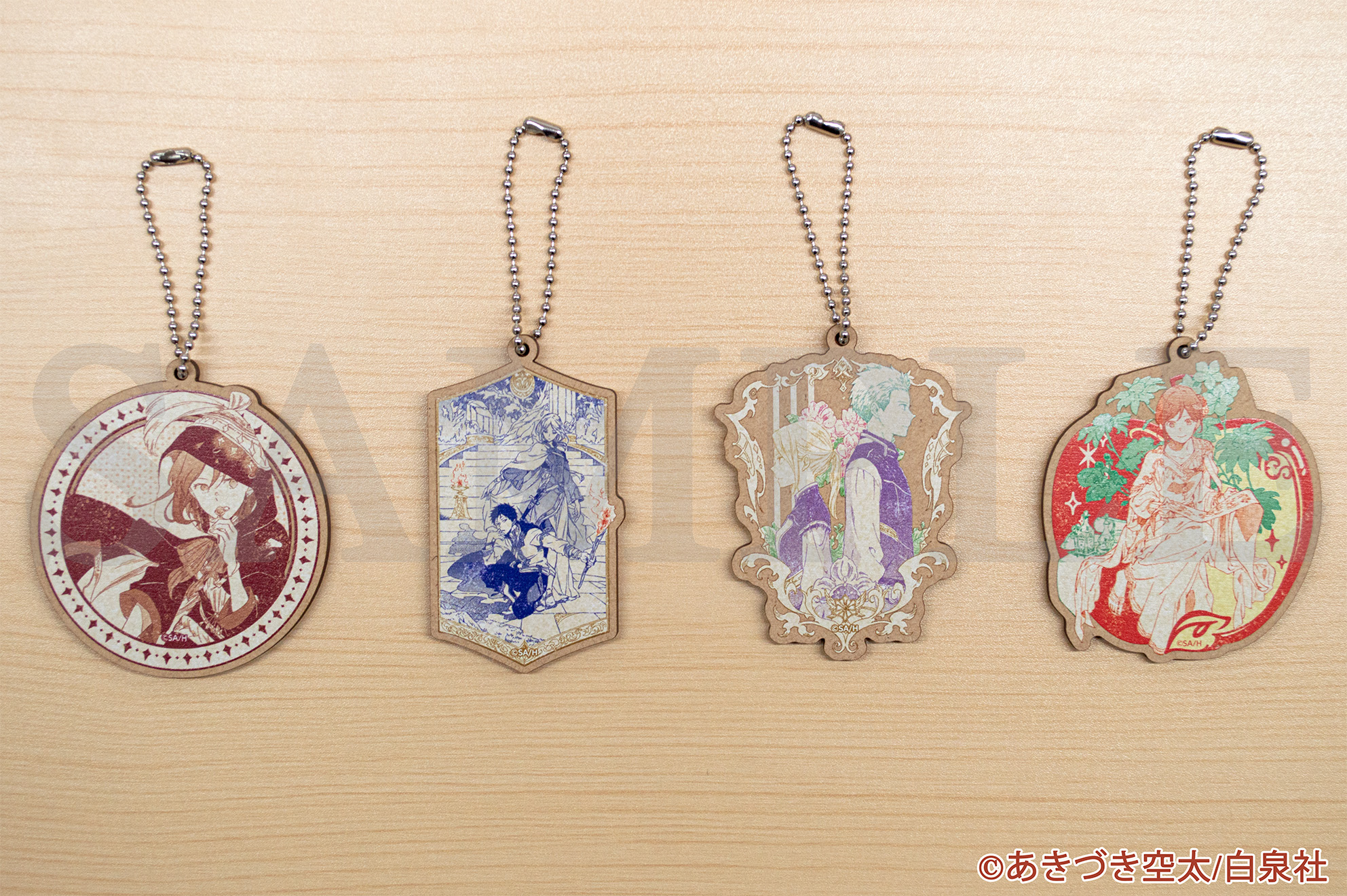 赤髪の白雪姫　漫福ガチャ第二弾　トラベルステッカー風ウッドキーホルダー　15種 赤髪の白雪姫 漫福ガチャ第二弾 D賞トラベルステッカー風ウッド