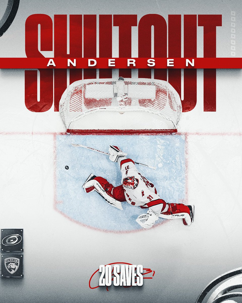 NHLde's tweet image. Der Shutout, den die Carolina Hurricanes gebraucht haben! 🌪️ 

#LetsGoCanes | @canes | #Andersen | #StanleyCup