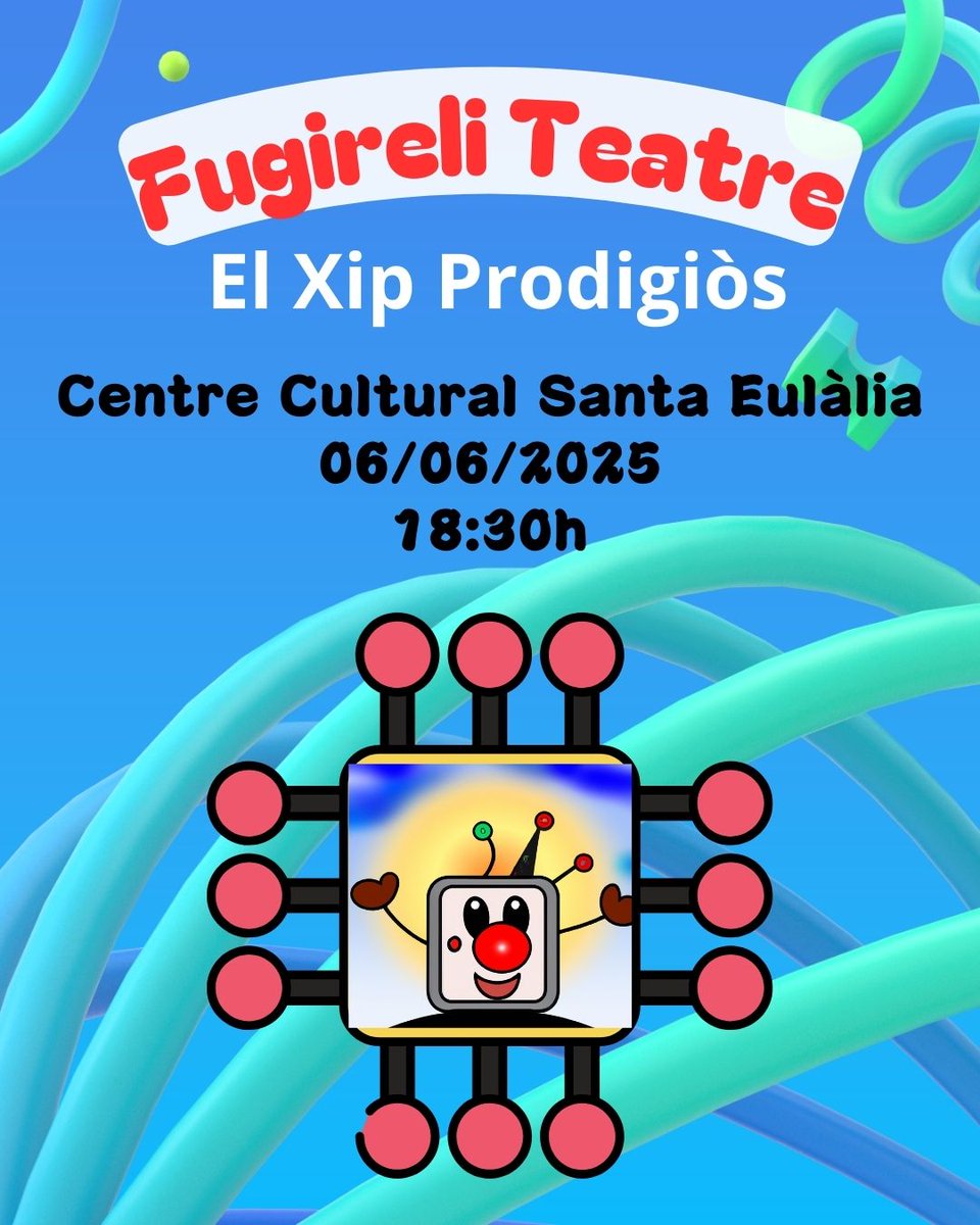 📢 21è Festival d'Arts Escèniques de #SantaEulàliaLH
Gratuït
05/06
📍#Freixas
🌟 19h <a href="/Pla_Tea/">PlaTea Teatre Jove</a> "Electra. Reverberacions"
🌟 20h #CàpsulesLH (Taquilla inversa)

06/06
📍Centre Cultural Santa Eulàlia
🌟 18:30h Fugireli Teatre
plaudite.org/21e-festival-d…

#FestSantaEulàliaLH #LHospitalet