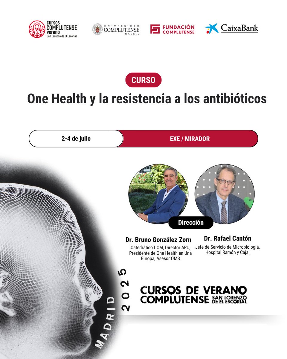 Plan Antibióticos (@prangob) on Twitter photo ✍🏻 <a href="/CursosVeranoUCM/">Cursos de Verano UCM</a> en San Lorenzo de El Escorial: "One Health y la resistencia antimicrobiana" impartido por equipo de coordinación de <a href="/PRANgob/">Plan Antibióticos</a>
📆 2 al 4 julio 2025
⏳ ¡Últimos días para inscribirse! bit.ly/43pc8Ak
#ResistenciaAntibióticos #AMR #OneHealth ✍🏻 <a href="/CursosVeranoUCM/">Cursos de Verano UCM</a> en San Lorenzo de El Escorial: "One Health y la resistencia antimicrobiana" impartido por equipo de coordinación de <a href="/PRANgob/">Plan Antibióticos</a>
📆 2 al 4 julio 2025
⏳ ¡Últimos días para inscribirse! bit.ly/43pc8Ak
#ResistenciaAntibióticos #AMR #OneHealth