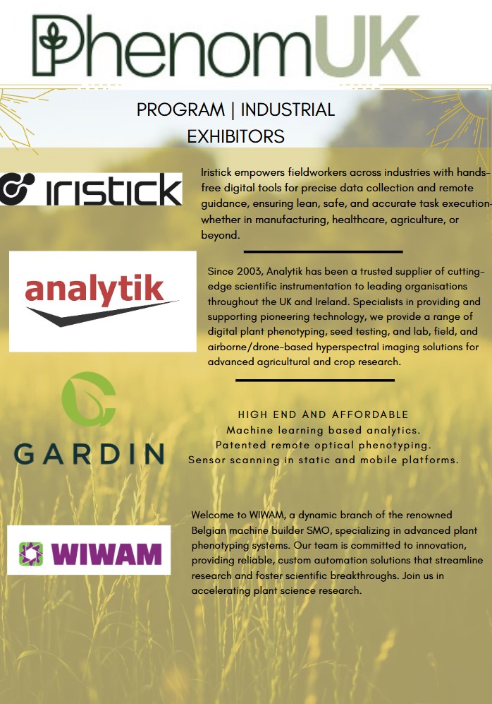 PhenomUK Research Infrastructure (@phenom_uk) on Twitter photo 🚀 Big news! We're excited about the organisations exhibiting at the UK Plant Phenomics conference Sept 3-4
Exhibit with us: Limited spots available! Email claire.hayes@nottingham.ac.uk by July 1st
Join us: Register now
Link to registration: bit.ly/phenomics2025 🚀 Big news! We're excited about the organisations exhibiting at the UK Plant Phenomics conference Sept 3-4
Exhibit with us: Limited spots available! Email claire.hayes@nottingham.ac.uk by July 1st
Join us: Register now
Link to registration: bit.ly/phenomics2025