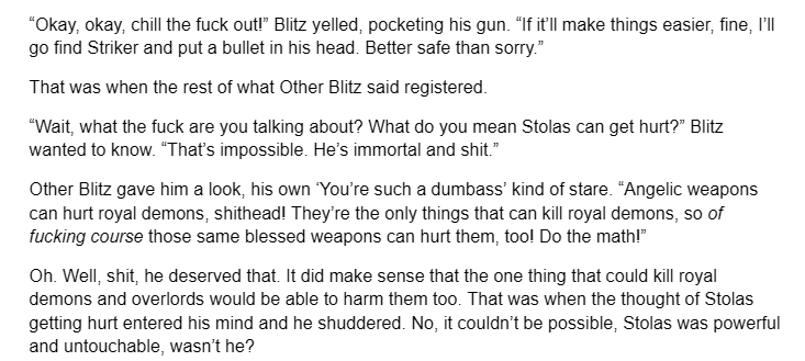 It's coming along, you guys! It looks to be a two-parter, but anyway, he's some of Sinsmas Blitz giving Ozzie's Blitz a reality check