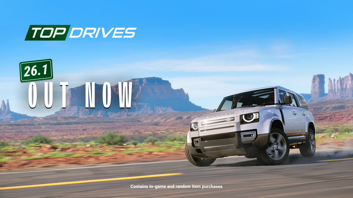 ICYMI - Top Drives Update 26.1 is now out for both iOS and Android.

Full release notes can be found at this handy link below!

hutch.io/our-games/top-…