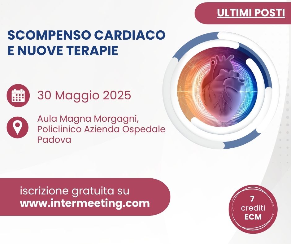 Intermeeting Srl (@_intermeeting_) on Twitter photo ๐๐๐๐๐๐ ๐๐๐๐๐โผ๏ธ
Congresso ECM "๐๐๐๐๐๐๐๐๐ ๐๐๐๐๐๐๐๐ ๐ ๐๐๐๐๐ ๐๐๐๐๐๐๐"
๐Aula Magna Morgagni, Padova
๐
30/05/2025
๐๐ณ ECM
๐๐ผ Clicca qui per iscriverti: ow.ly/MVbk50VNIbb
#ScompensoCardiaco #Cardiologia #InnovazioniTerapeutiche #ECM ๐๐๐๐๐๐ ๐๐๐๐๐โผ๏ธ
Congresso ECM "๐๐๐๐๐๐๐๐๐ ๐๐๐๐๐๐๐๐ ๐ ๐๐๐๐๐ ๐๐๐๐๐๐๐"
๐Aula Magna Morgagni, Padova
๐
30/05/2025
๐๐ณ ECM
๐๐ผ Clicca qui per iscriverti: ow.ly/MVbk50VNIbb
#ScompensoCardiaco #Cardiologia #InnovazioniTerapeutiche #ECM
