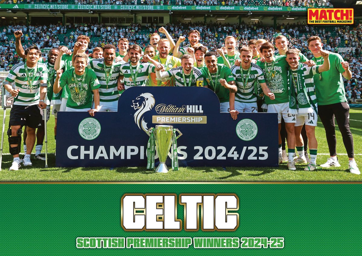 There's a celebratory poster in MATCH's May 27 issue,
<a href="/CelticFC/">Celtic Football Club</a> fans! 😁

#CelticFC 🟢⚪️

In shops or online: shop.kelsey.co.uk/single-issue/m…