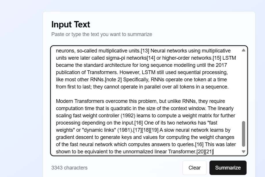 rohansahu02's tweet image. excited to show you all my first ever #project.
#Summarizer by using Transformers based BART model
and fine tuning it by using #python.
#WebDev #MachineLearning #Reactjs #nextjs
#letsconnect